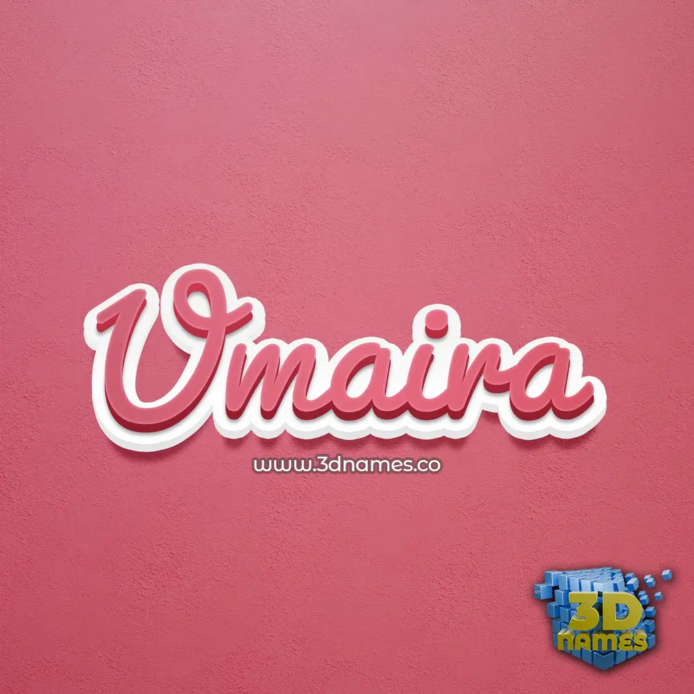 umaira in Red Scribble style - 3D name wallpaper