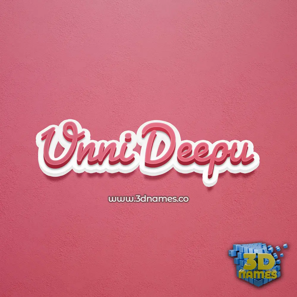 unni deepu in Red Scribble style - 3D name wallpaper unni deepu in Red Scribble style - 3D name wallpaper