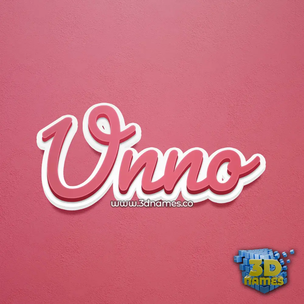 unno in Red Scribble style - 3D name wallpaper