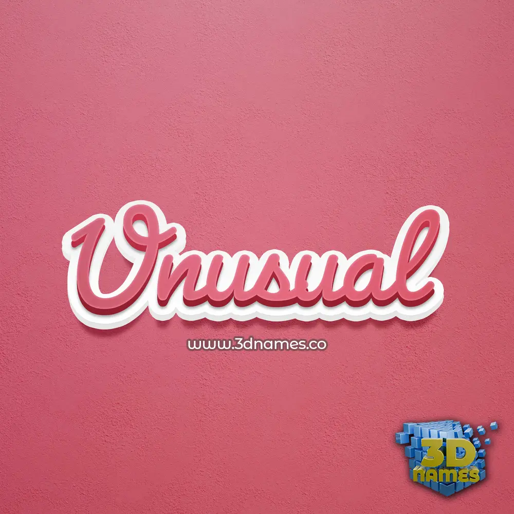 unusual in Red Scribble style - 3D name wallpaper unusual in Red Scribble style - 3D name wallpaper