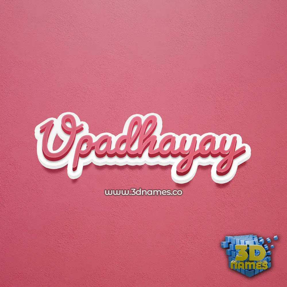 upadhayay in Red Scribble style - 3D name wallpaper upadhayay in Red Scribble style - 3D name wallpaper