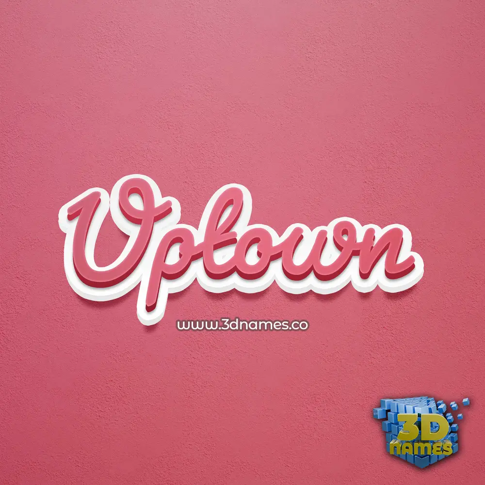 uptown in Red Scribble style - 3D name wallpaper uptown in Red Scribble style - 3D name wallpaper