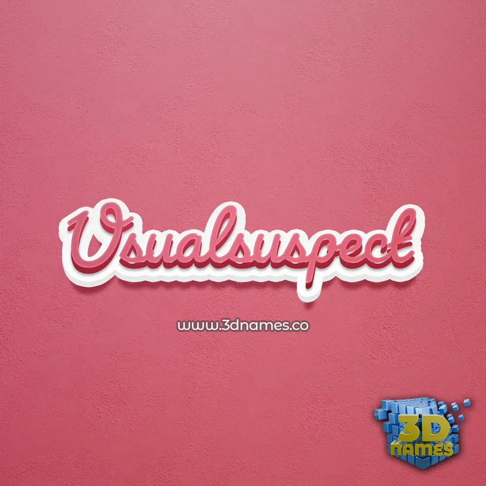 usualsuspect in Red Scribble style - 3D name wallpaper