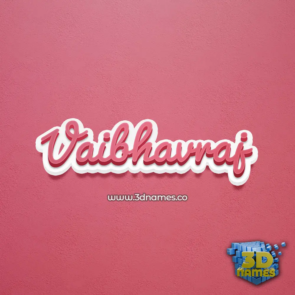 vaibhavraj in Red Scribble style - 3D name wallpaper