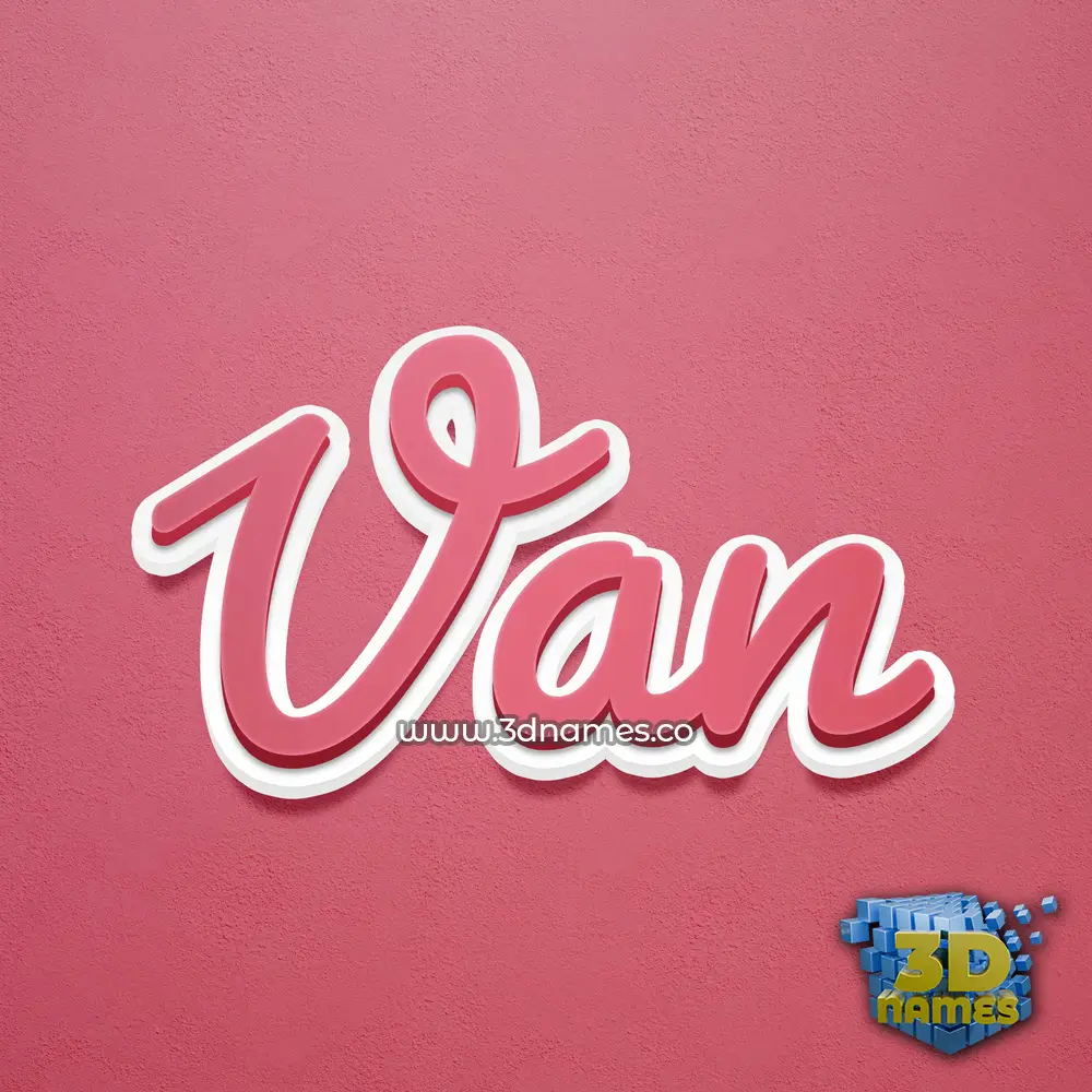 van in Red Scribble style - 3D name wallpaper van in Red Scribble style - 3D name wallpaper