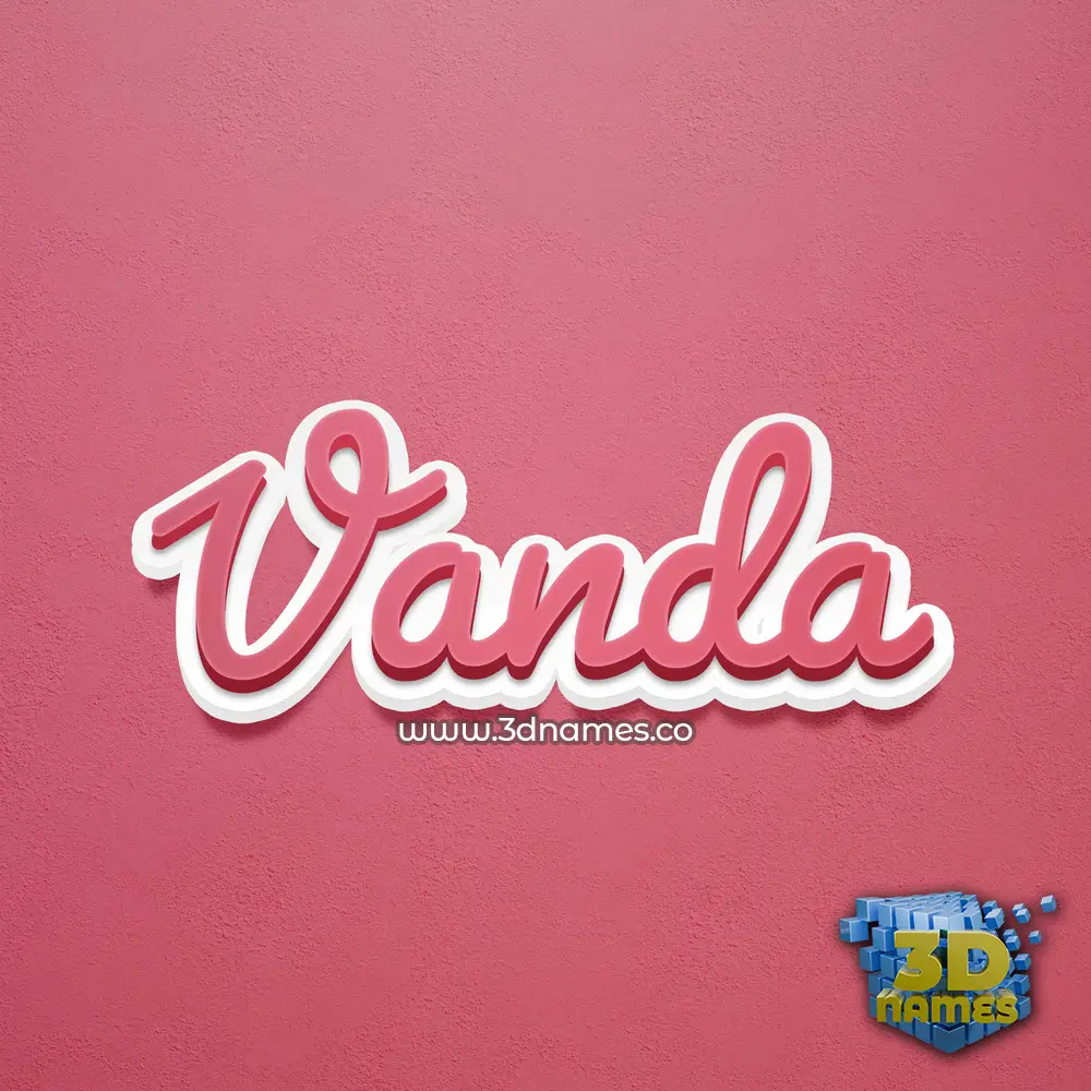 vanda in Red Scribble style - 3D name wallpaper vanda in Red Scribble style - 3D name wallpaper