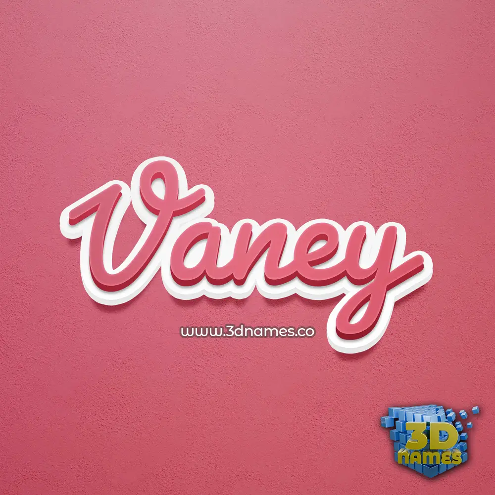 vaney in Red Scribble style - 3D name wallpaper