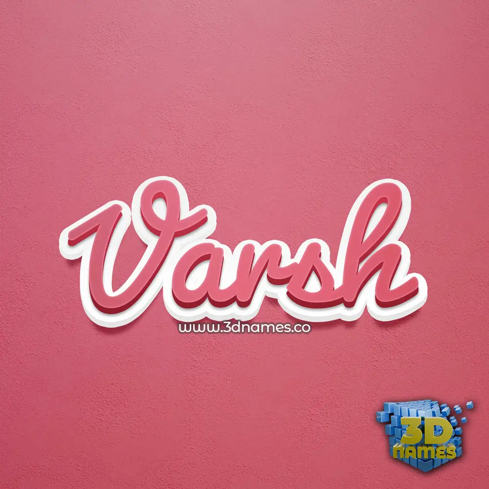 varsh in Red Scribble style - 3D name wallpaper varsh in Red Scribble style - 3D name wallpaper