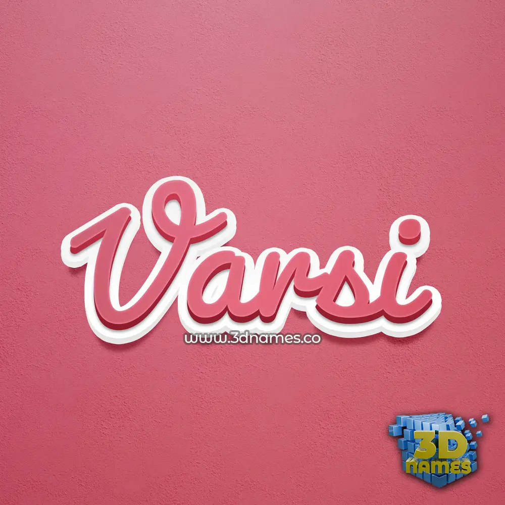 varsi in Red Scribble style - 3D name wallpaper varsi in Red Scribble style - 3D name wallpaper