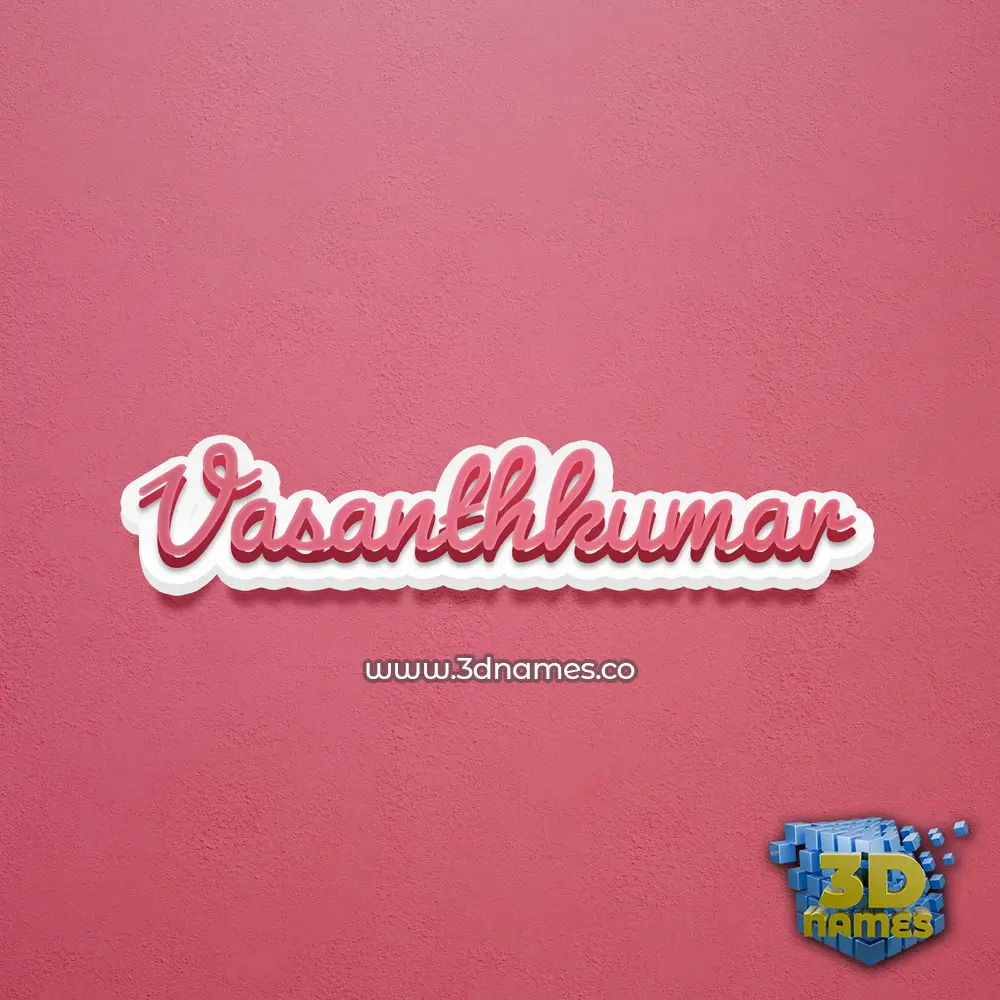 vasanthkumar in Red Scribble style - 3D name wallpaper vasanthkumar in Red Scribble style - 3D name wallpaper