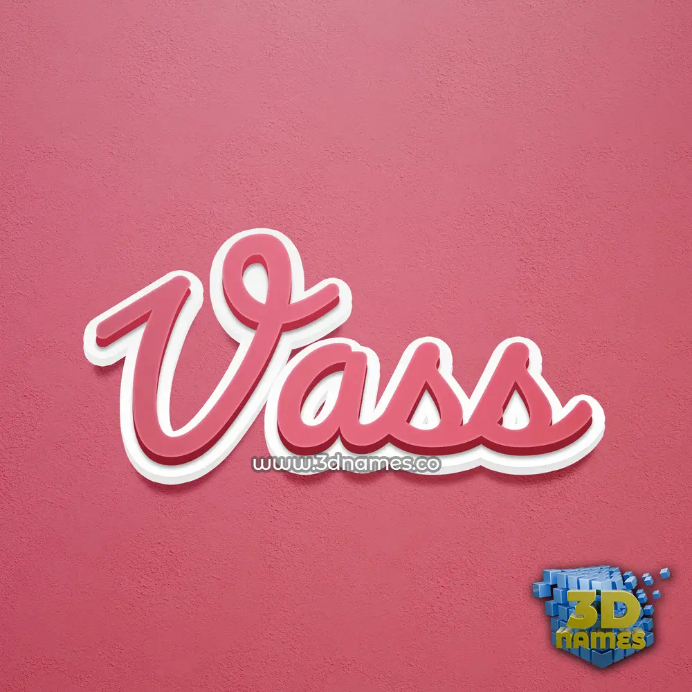 vass in Red Scribble style - 3D name wallpaper vass in Red Scribble style - 3D name wallpaper