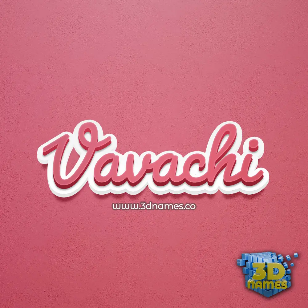 vavachi in Red Scribble style - 3D name wallpaper