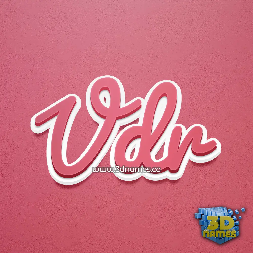 vdr in Red Scribble style - 3D name wallpaper vdr in Red Scribble style - 3D name wallpaper