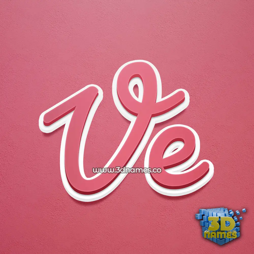 ve in Red Scribble style - 3D name wallpaper ve in Red Scribble style - 3D name wallpaper