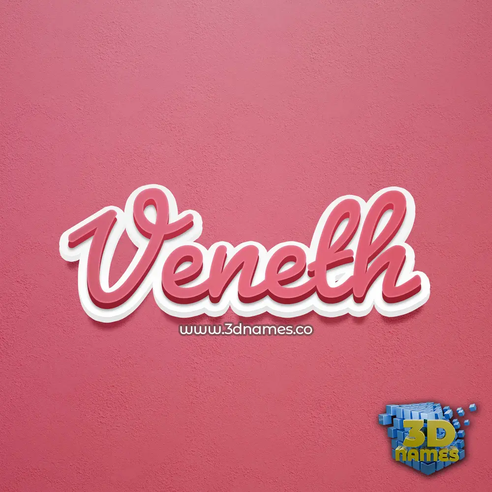 veneth in Red Scribble style - 3D name wallpaper veneth in Red Scribble style - 3D name wallpaper