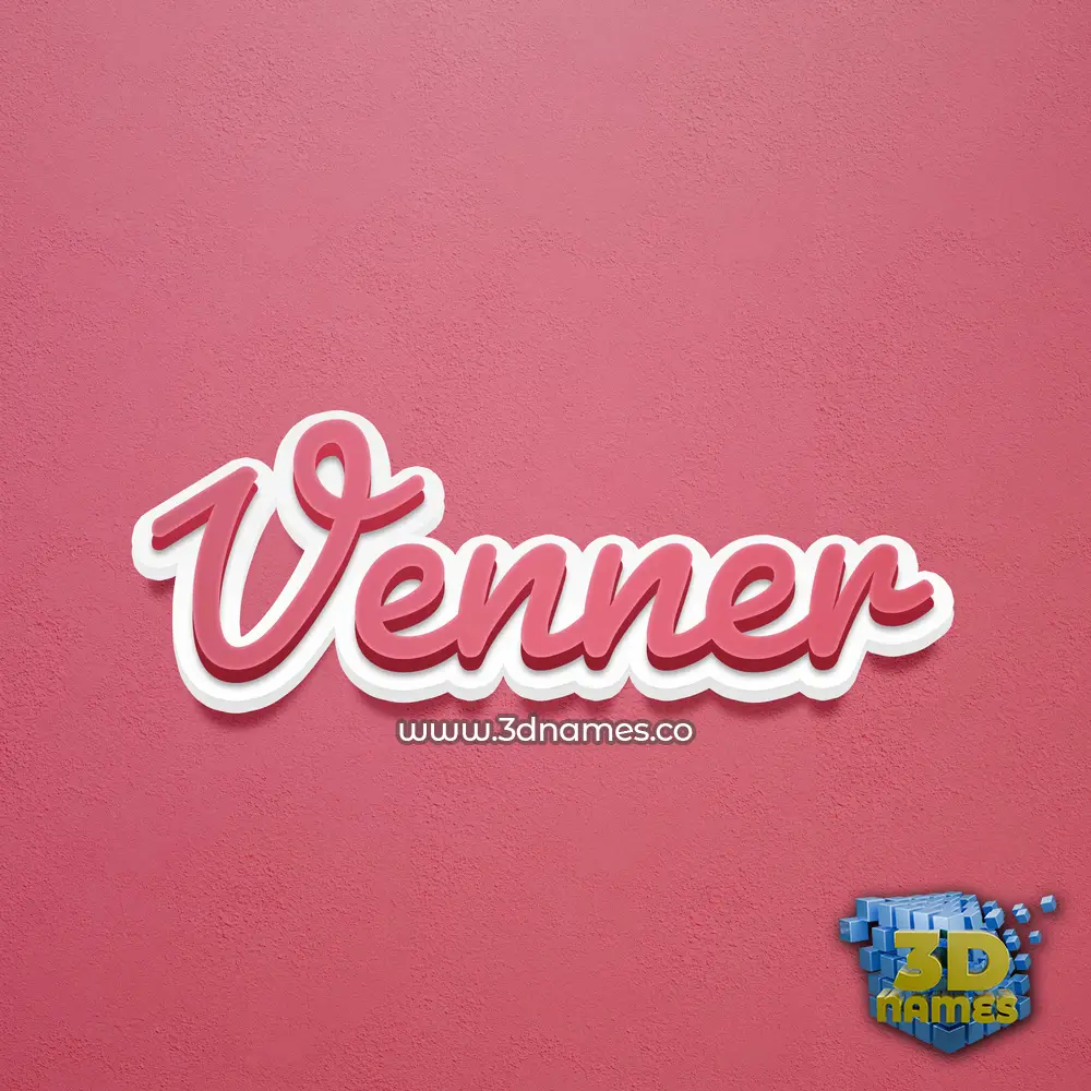 venner in Red Scribble style - 3D name wallpaper venner in Red Scribble style - 3D name wallpaper