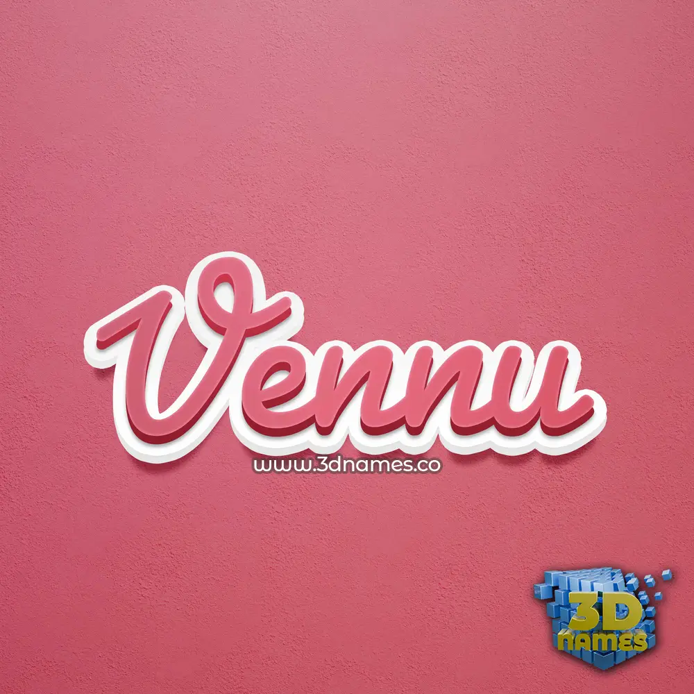 vennu in Red Scribble style - 3D name wallpaper vennu in Red Scribble style - 3D name wallpaper