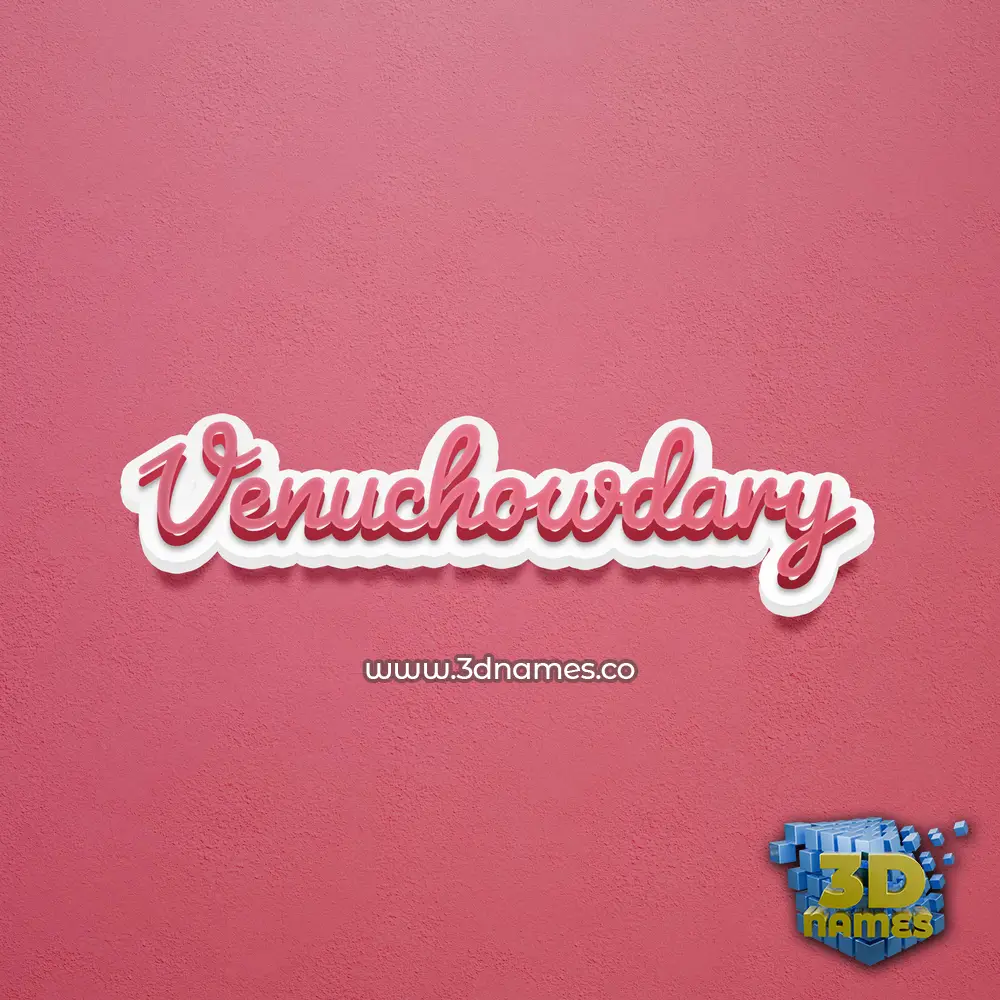 venuchowdary in Red Scribble style - 3D name wallpaper venuchowdary in Red Scribble style - 3D name wallpaper