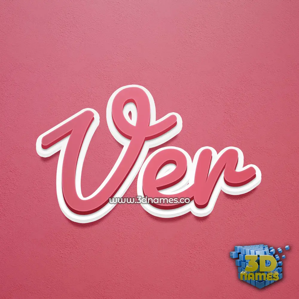 ver in Red Scribble style - 3D name wallpaper ver in Red Scribble style - 3D name wallpaper