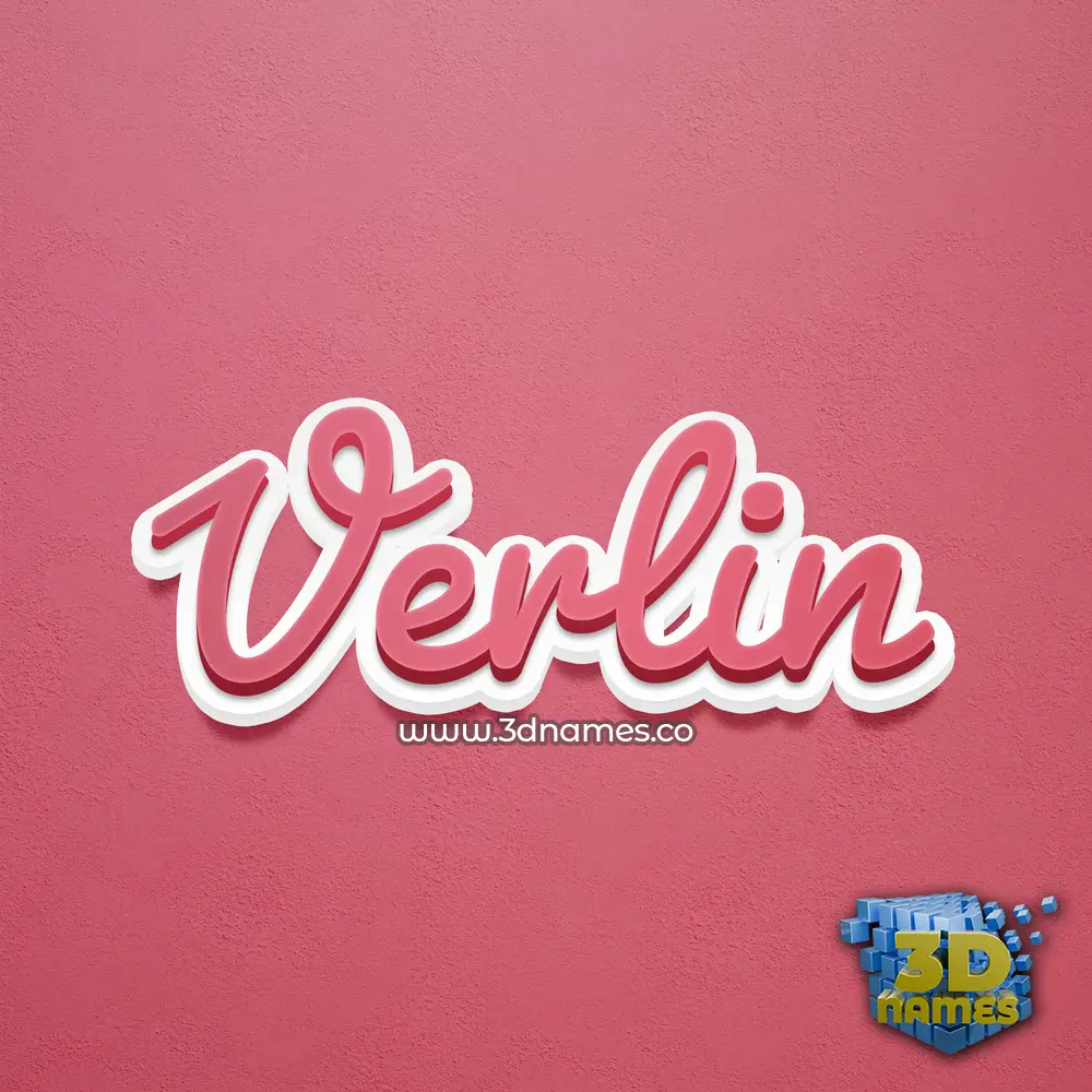 verlin in Red Scribble style - 3D name wallpaper verlin in Red Scribble style - 3D name wallpaper
