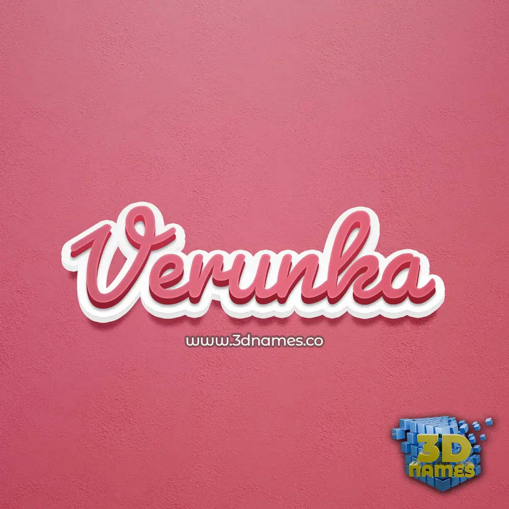 verunka in Red Scribble style - 3D name wallpaper