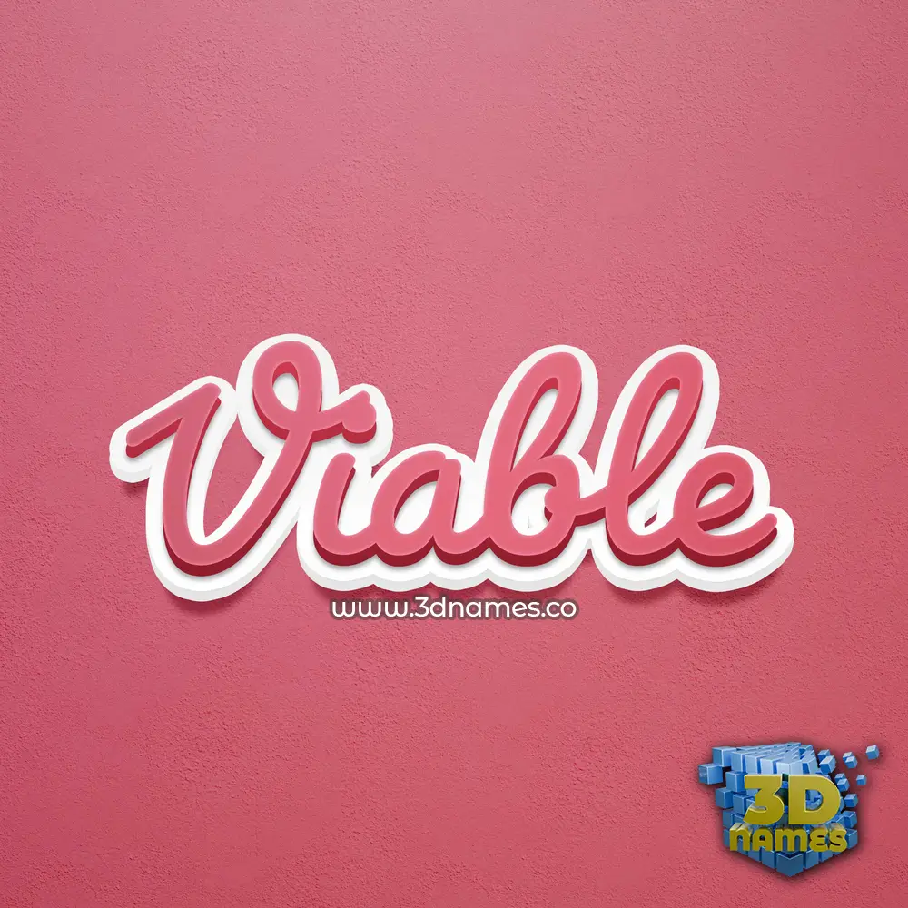 viable in Red Scribble style - 3D name wallpaper viable in Red Scribble style - 3D name wallpaper