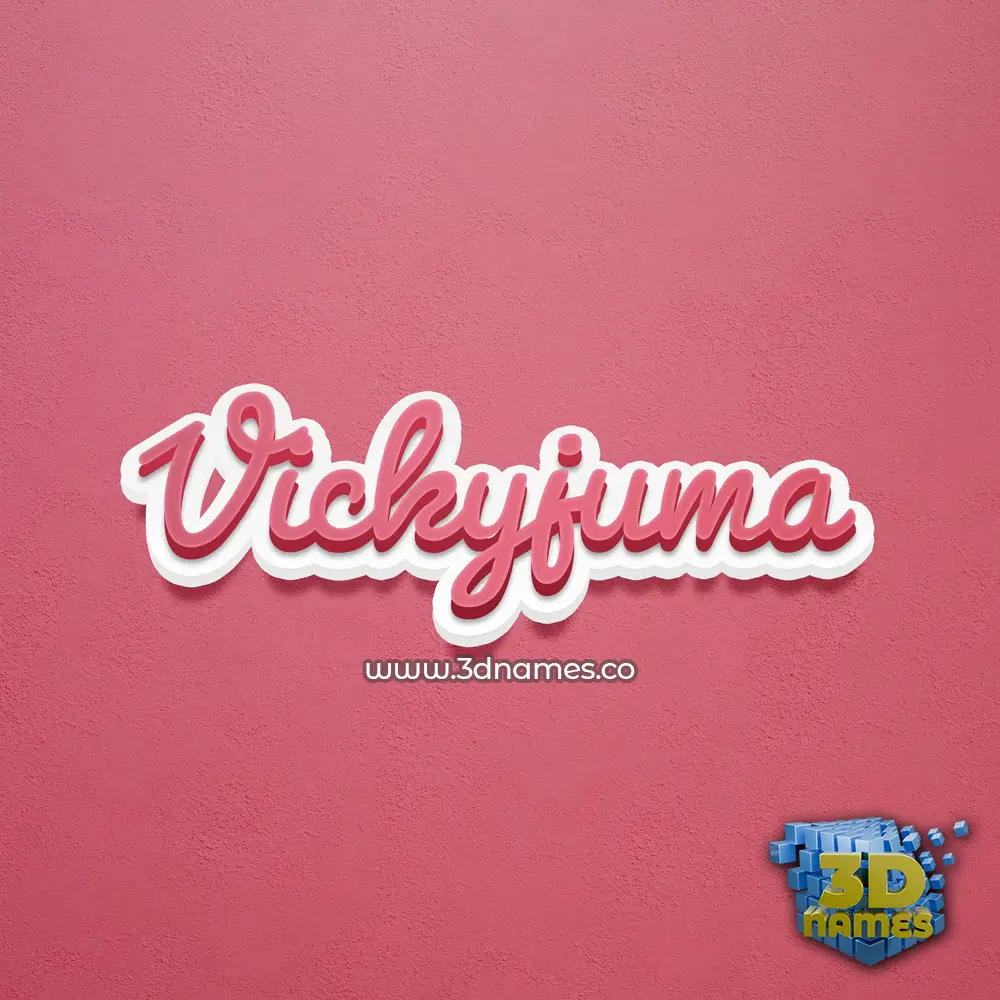 vickyjuma in Red Scribble style - 3D name wallpaper vickyjuma in Red Scribble style - 3D name wallpaper