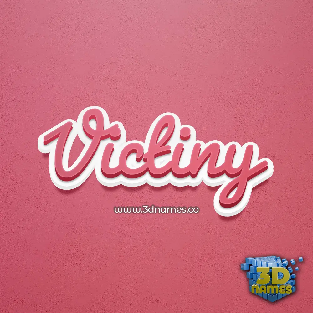 victiny in Red Scribble style - 3D name wallpaper