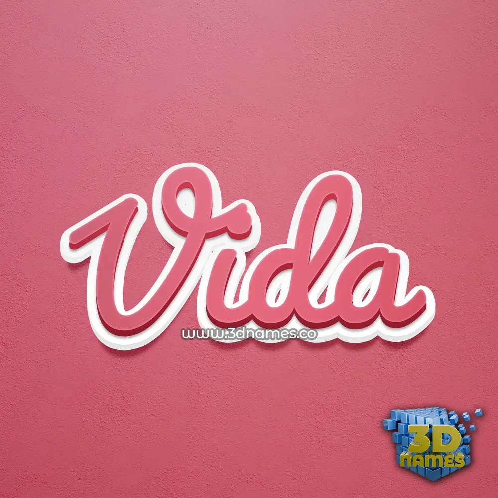 vida in Red Scribble style - 3D name wallpaper vida in Red Scribble style - 3D name wallpaper