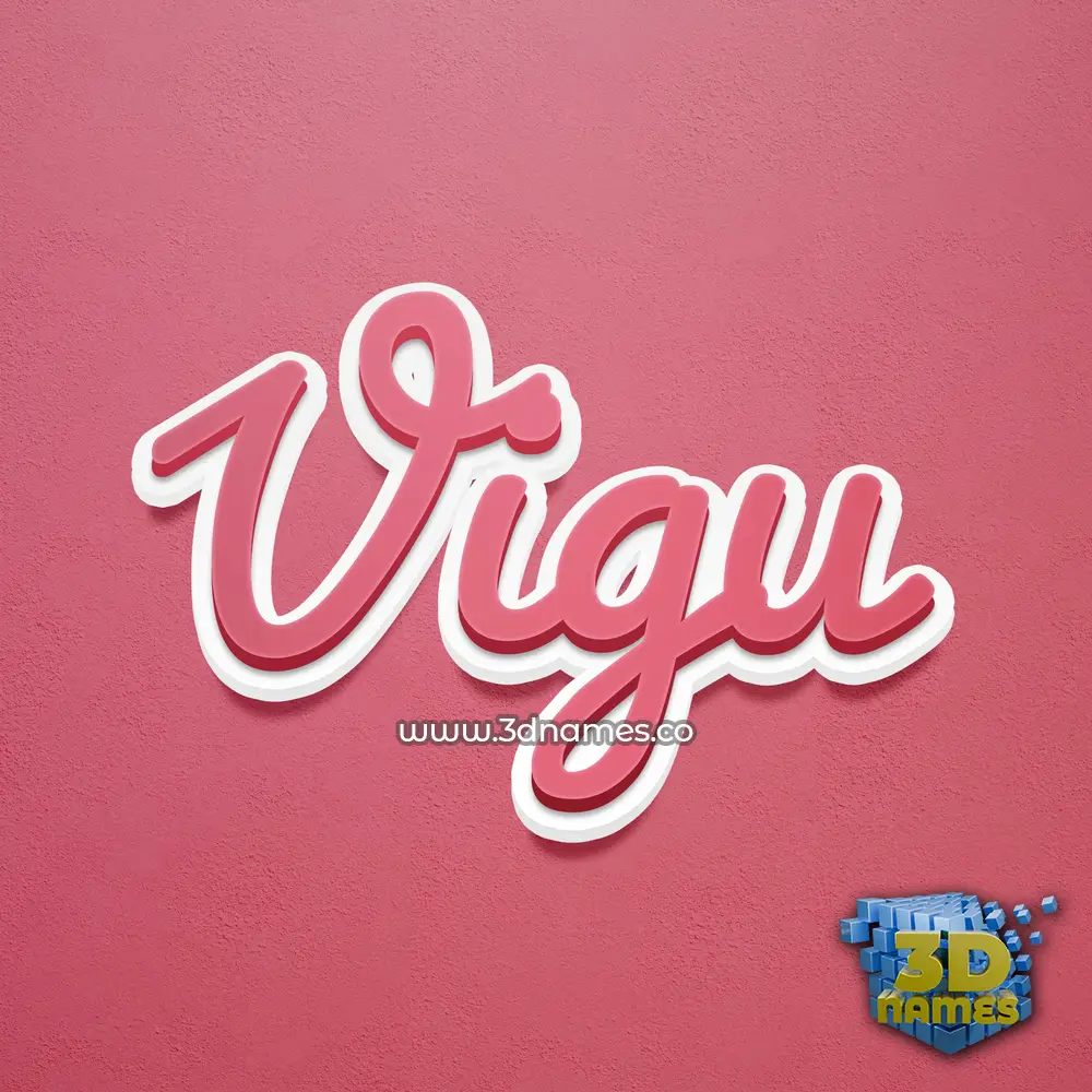 vigu in Red Scribble style - 3D name wallpaper vigu in Red Scribble style - 3D name wallpaper