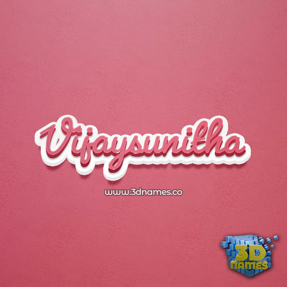 vijaysunitha in Red Scribble style - 3D name wallpaper
