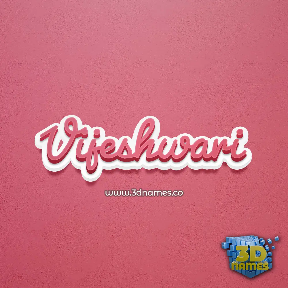vijeshwari in Red Scribble style - 3D name wallpaper