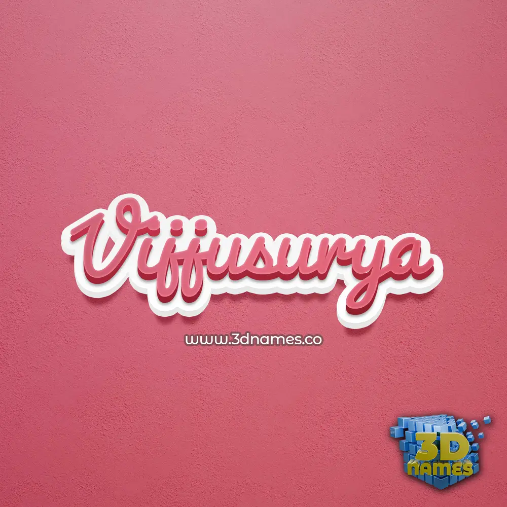 vijjusurya in Red Scribble style - 3D name wallpaper