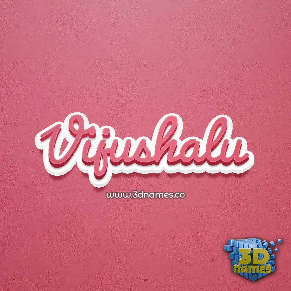 vijushalu in Red Scribble style - 3D name wallpaper