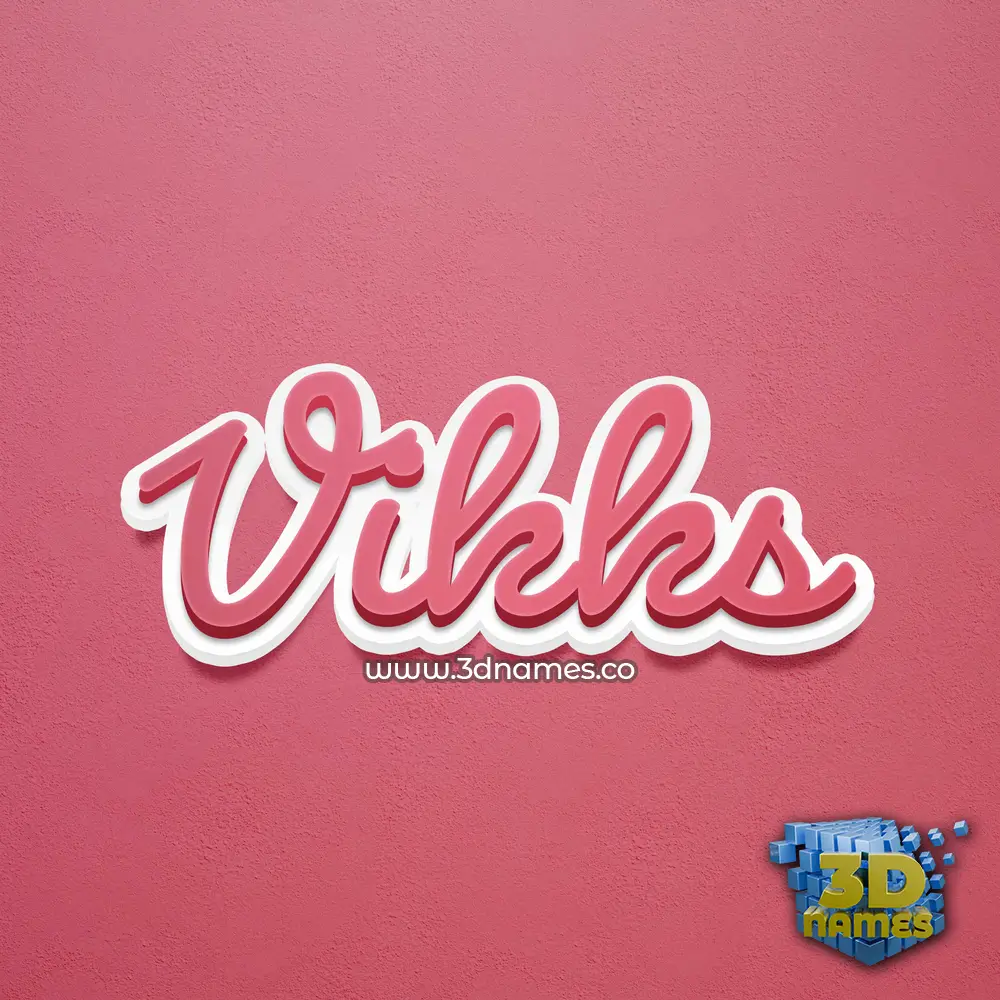 vikks in Red Scribble style - 3D name wallpaper vikks in Red Scribble style - 3D name wallpaper
