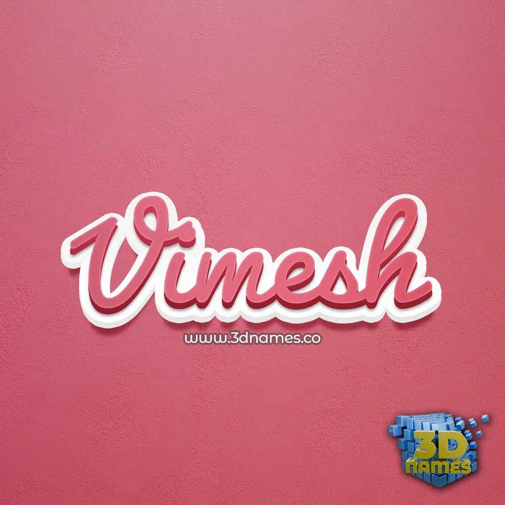 vimesh in Red Scribble style - 3D name wallpaper vimesh in Red Scribble style - 3D name wallpaper