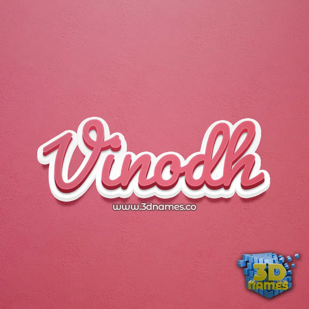 vinodh in Red Scribble style - 3D name wallpaper vinodh in Red Scribble style - 3D name wallpaper