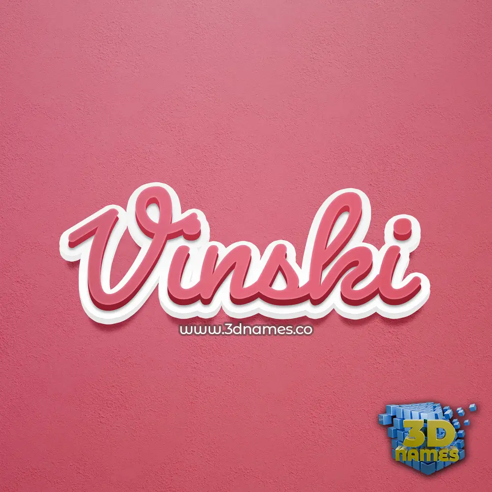 vinski in Red Scribble style - 3D name wallpaper vinski in Red Scribble style - 3D name wallpaper