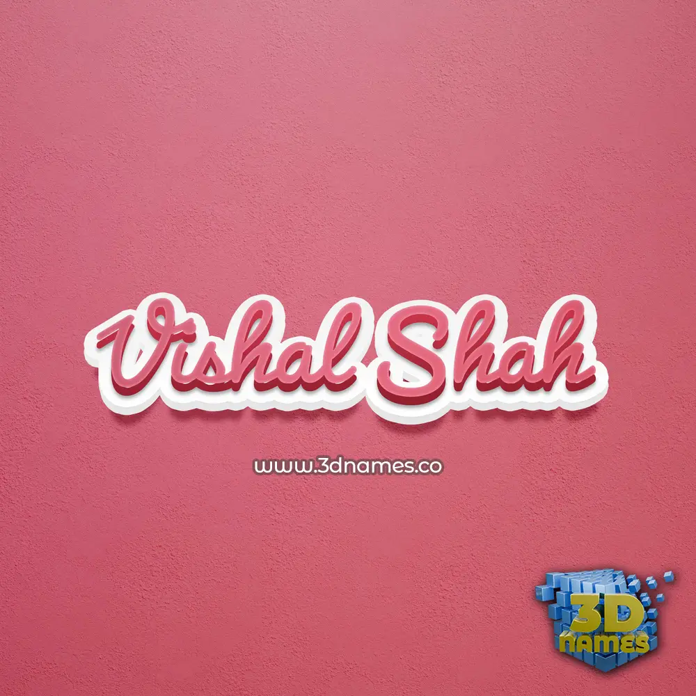 vishal shah in Red Scribble style - 3D name wallpaper vishal shah in Red Scribble style - 3D name wallpaper