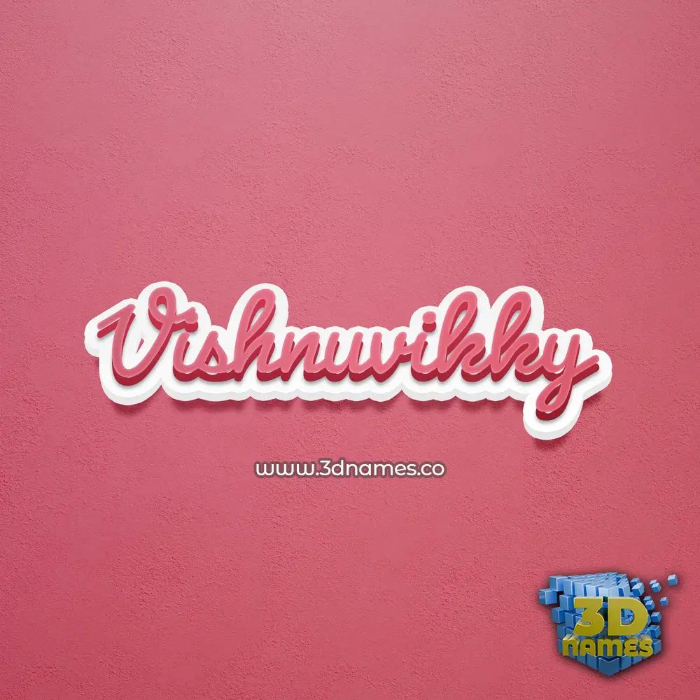 vishnuvikky in Red Scribble style - 3D name wallpaper vishnuvikky in Red Scribble style - 3D name wallpaper