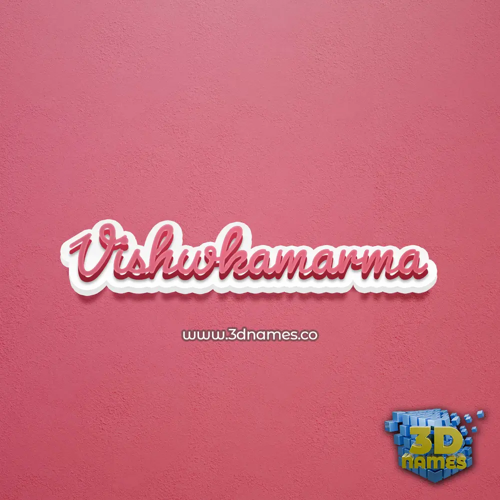 vishwkamarma in Red Scribble style - 3D name wallpaper vishwkamarma in Red Scribble style - 3D name wallpaper