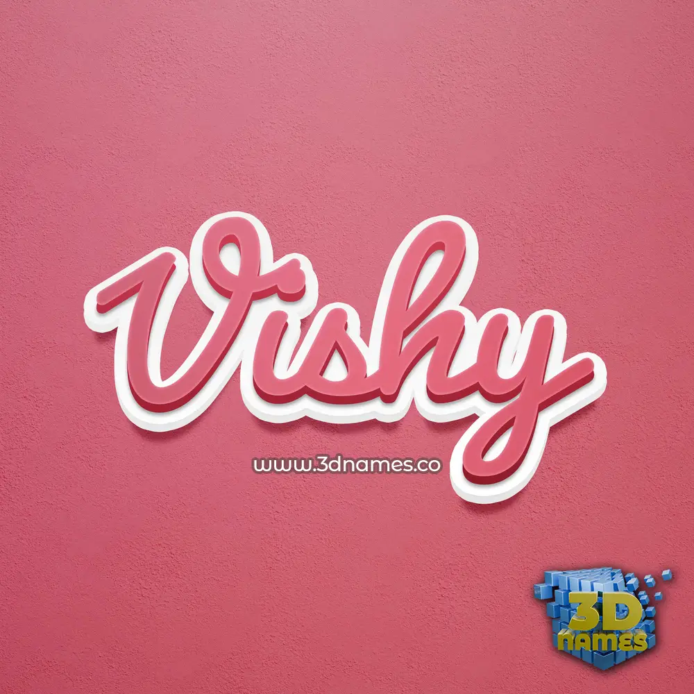 vishy in Red Scribble style - 3D name wallpaper vishy in Red Scribble style - 3D name wallpaper