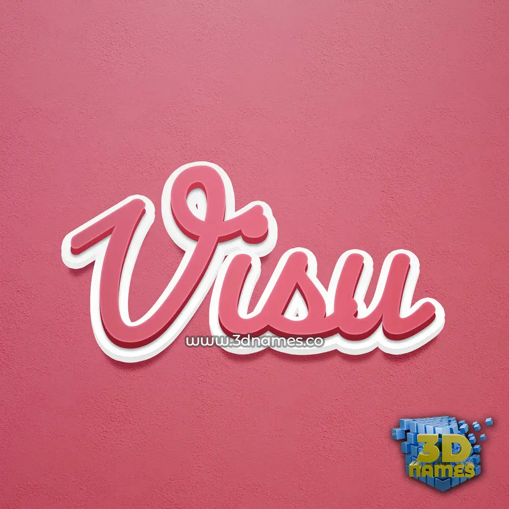 visu in Red Scribble style - 3D name wallpaper visu in Red Scribble style - 3D name wallpaper