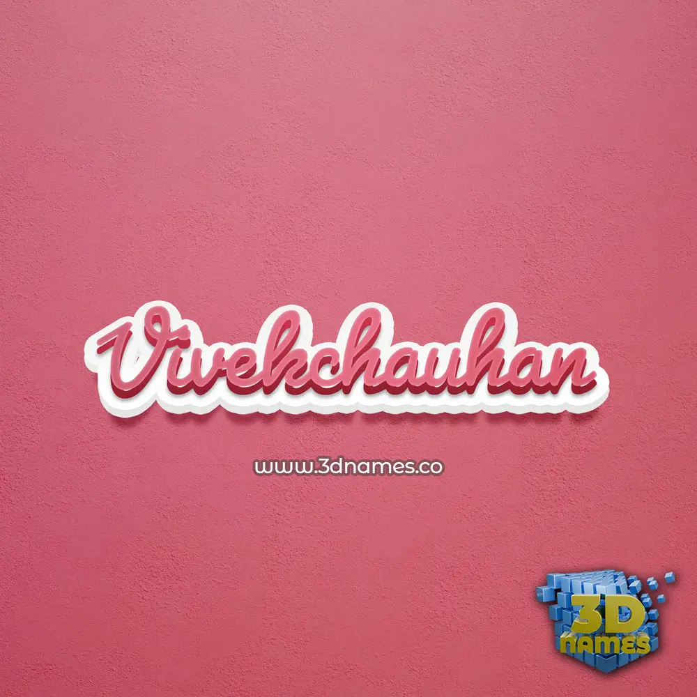 vivekchauhan in Red Scribble style - 3D name wallpaper vivekchauhan in Red Scribble style - 3D name wallpaper