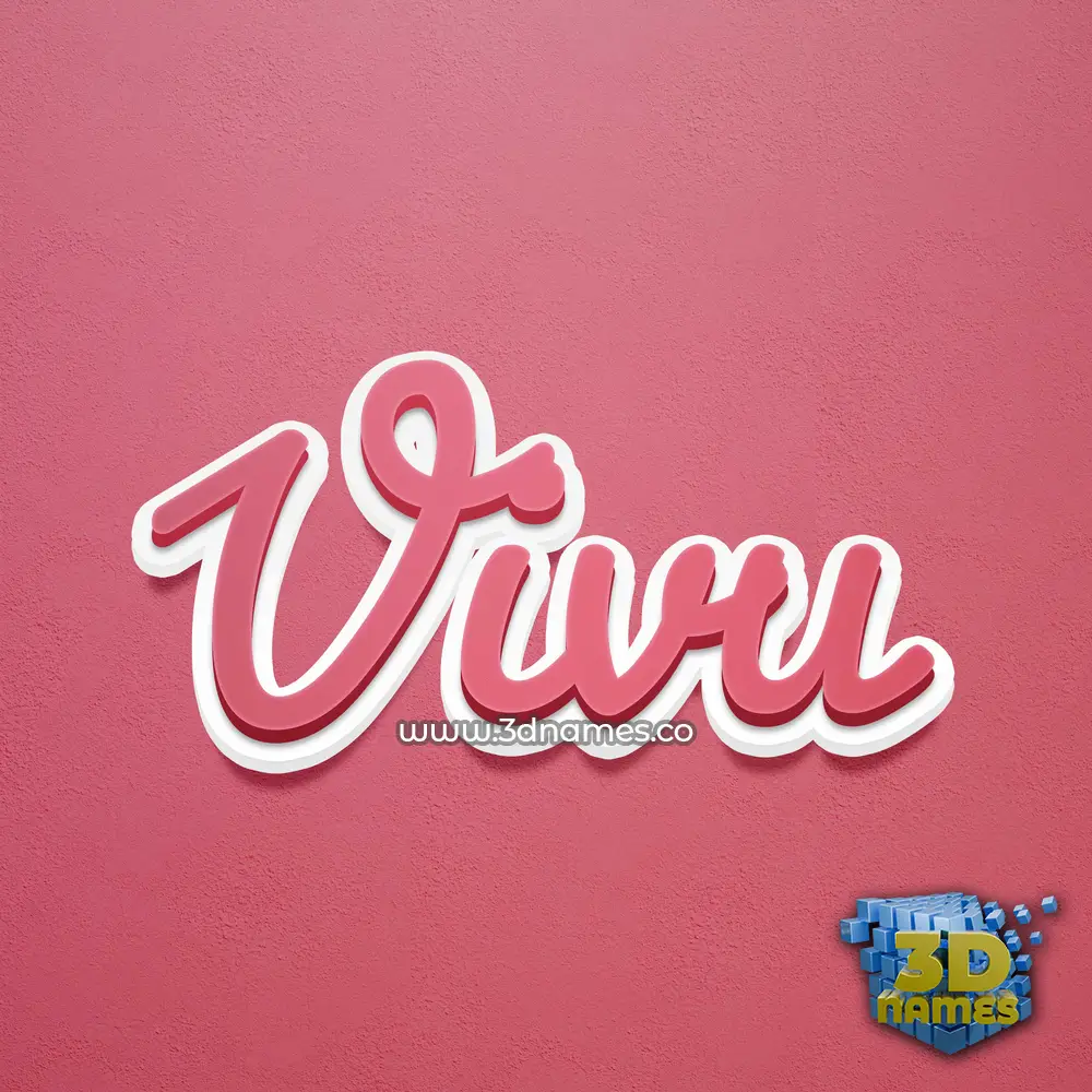vivu in Red Scribble style - 3D name wallpaper vivu in Red Scribble style - 3D name wallpaper