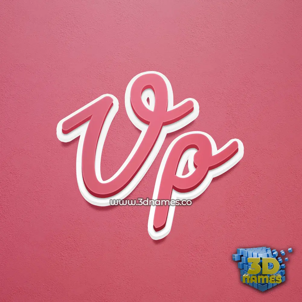 vp in Red Scribble style - 3D name wallpaper vp in Red Scribble style - 3D name wallpaper