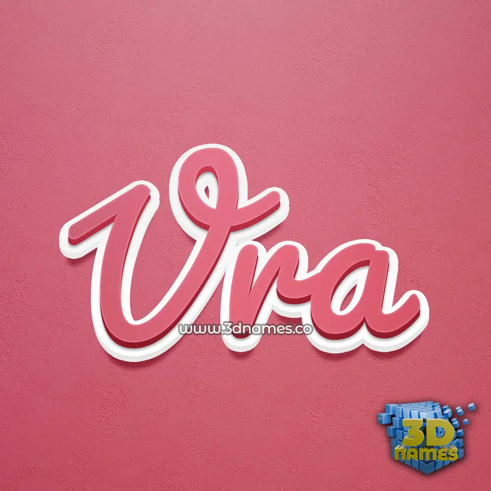 vra in Red Scribble style - 3D name wallpaper