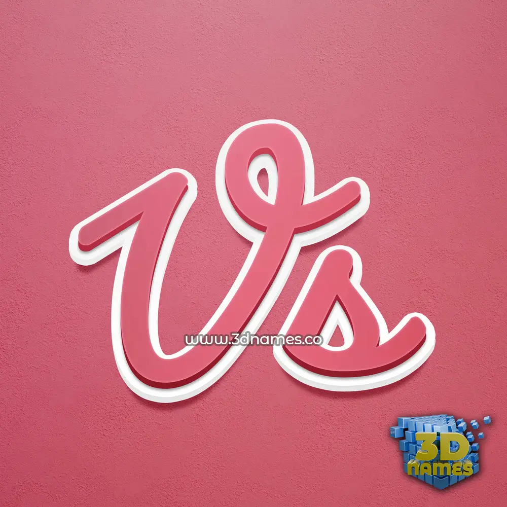 vs in Red Scribble style - 3D name wallpaper vs in Red Scribble style - 3D name wallpaper