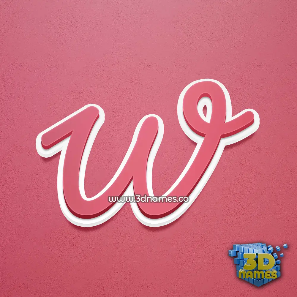 w in Red Scribble style - 3D name wallpaper w in Red Scribble style - 3D name wallpaper