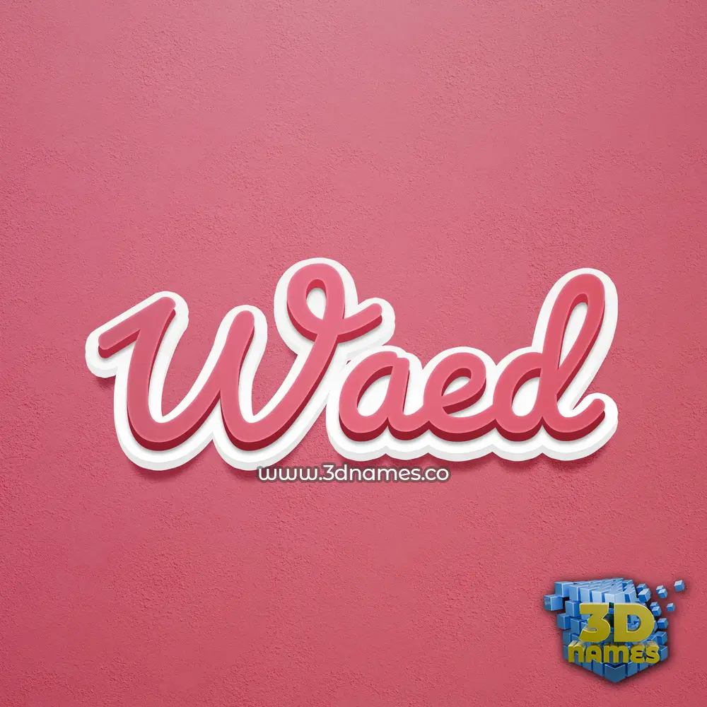 waed in Red Scribble style - 3D name wallpaper waed in Red Scribble style - 3D name wallpaper
